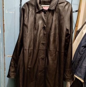 Leather coat